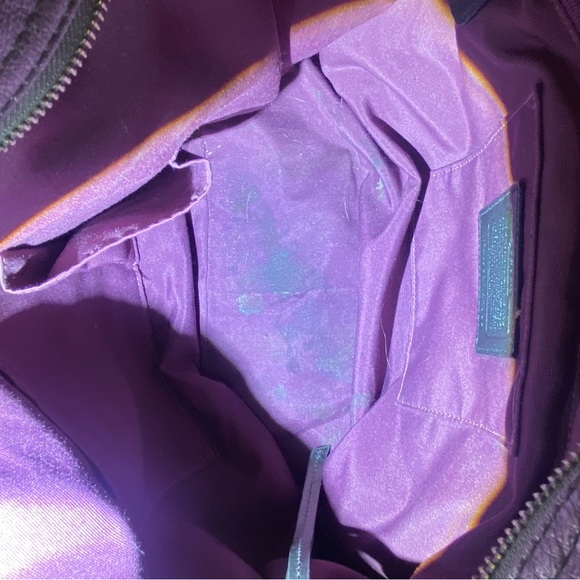 COACH vintage leather metallic/silver Y2K shoulder bag - Picture 10 of 10